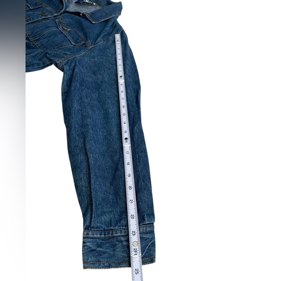 Vintage 90s Venezia Jeans Denim Shirt Dress Size 20 Y2K Long Sleeve Button Front - Picture 5 of 7